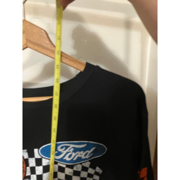 Ford Mustang Sweatshirt Men's L Cobra Jet Black Cotton LS Pullover Nice - Picture 4 of 8